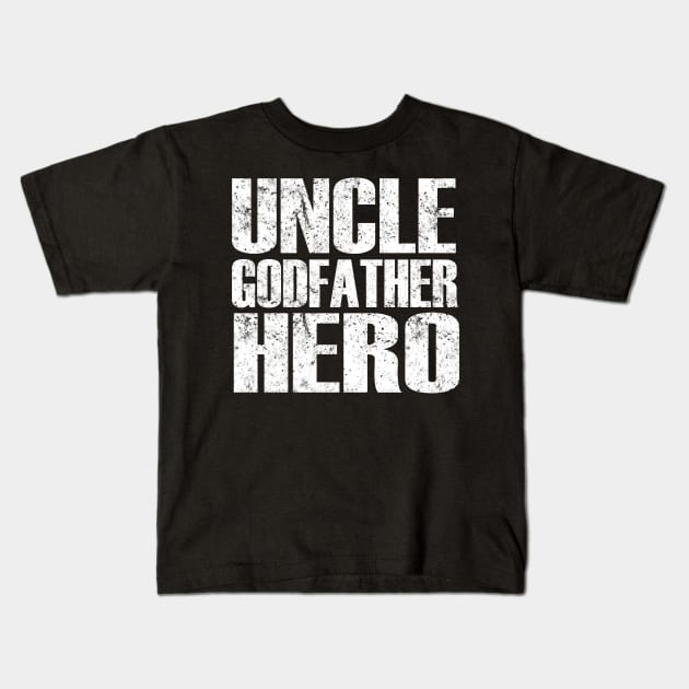 Mens Uncle Godfather Gift design - Vintage Style New Uncle Kids T-Shirt by Blue Zebra